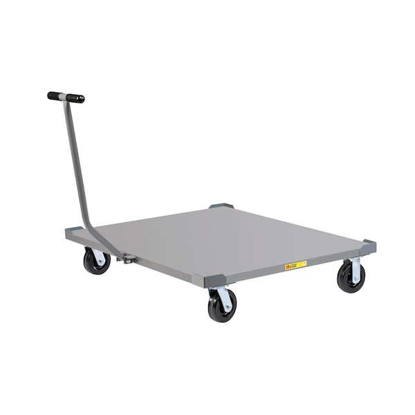 Pallet Dolly, T-Handle, 3600 lbs., 40" x 48" Solid Deck, Load Retainer